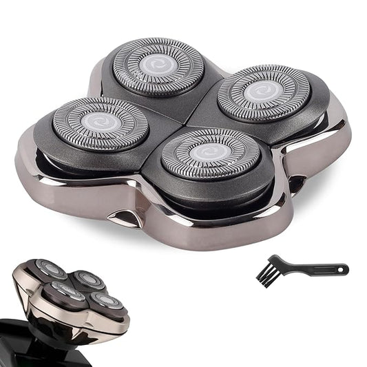 Head Shaver Replacement Heads Compatible with Pitbulls Gold PRO,Silver PRO, Platinum PRO,Butterfly Kiss PRO - Hypoallergenic Stainless Steel Shaver Foil Replacement - 4D Floating Blade