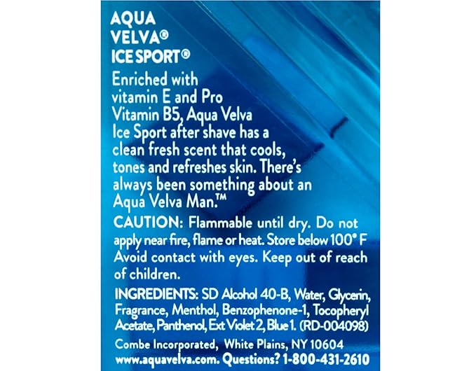 Aqua Velva Ice Sport Cooling After Shave 3.50 Ounce (Value Pack of 6)