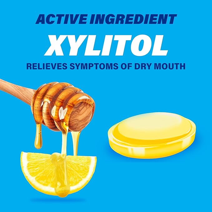ACT Dry Mouth Lozenges with Xylitol, Soothes, Moisturizes & Freshens, Honey-Lemon, Value Size, 36 ct., 2 pk