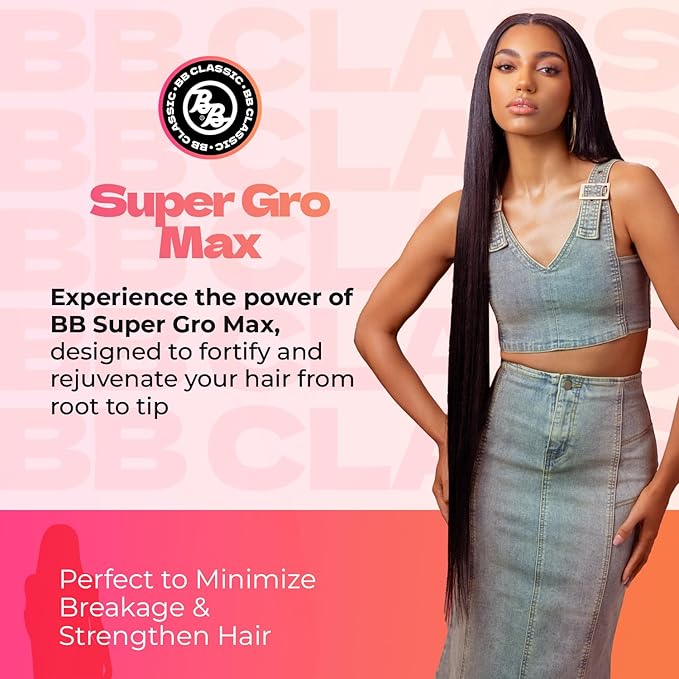 Bronner Brothers Maximum Strength Super Gro Hair Dress & Scalp Treatment – Coconut Oil, Vitamins E, A & D, Sage & Sulfur – For Dry Scalp Care, Breakage Support, Shine & Healthy-Looking Hair – 6oz