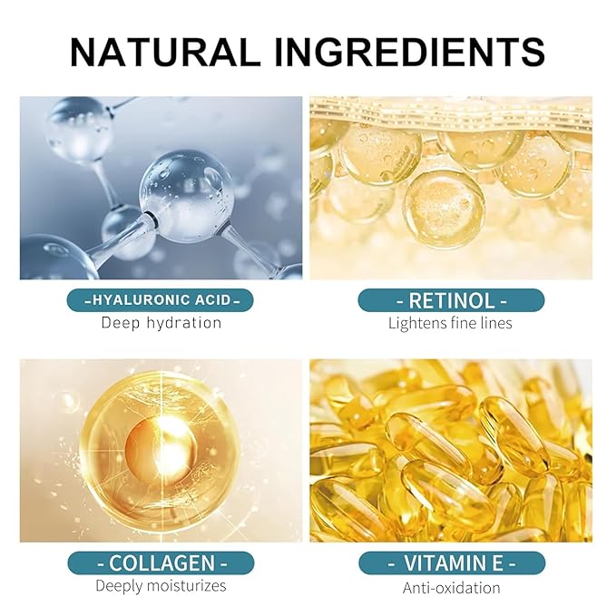 Retinol Face Cream, Collagen Neck Cream for Firming and Lifting, Anti-Wrinkle and Fine Line Reduction, Suitable for Men and Women, Instant Facial Lift Wrinkle Cream, Renew and Protect Your Skin 1.76oz