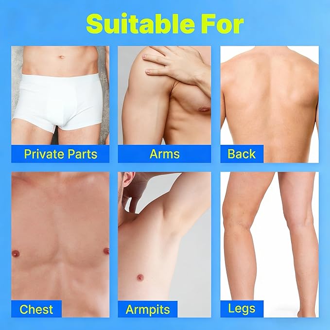 Hair Removal Cream for Men and Women: Sensitive Depilatory Cream for Intimate/Pubic Areas, Body, Legs, Chest, and Underarms, Easy & Painless, Gentle Formula for All Skin Type, 120ml