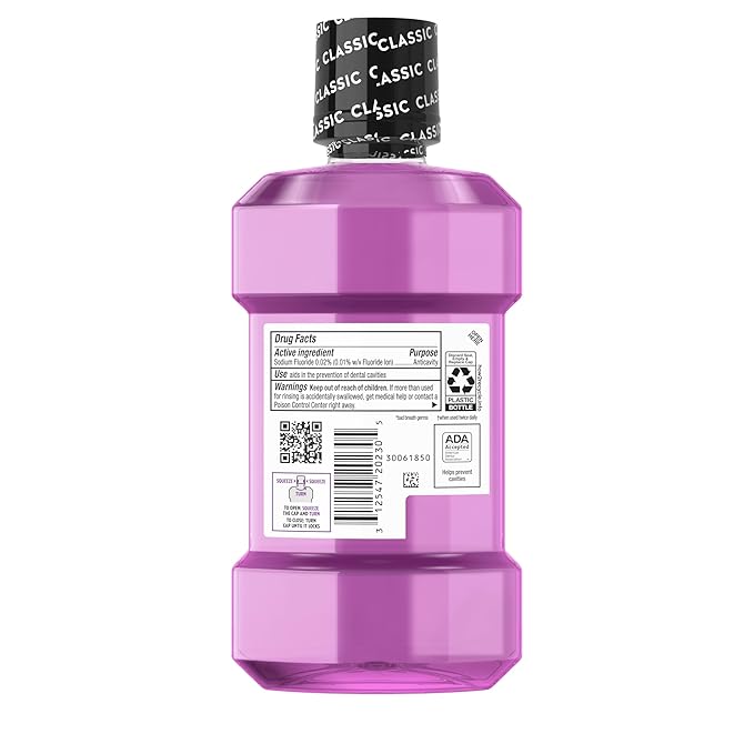 Listerine Total Care Intense Anticavity Fluoride Mouthwash, 6 Benefits in 1 Oral Rinse Helps Kill 99% of Bad Breath Germs, Prevents Cavities, Provides 360 Clean*, ADA-Accepted, Intense Mint, 250 mL
