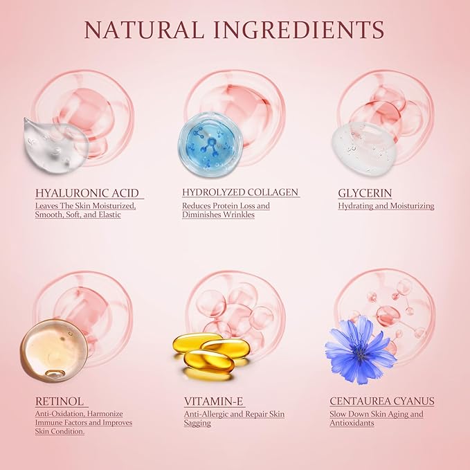 Under Eye Patches for Dark Circles and Puffiness, 60 Pcs Collagen Eye Masks for Eye Bags, Fine Lines & Wrinkles, Eye Treatment with Hyaluronic Acid for Hydrating & Moisturizing, Pink