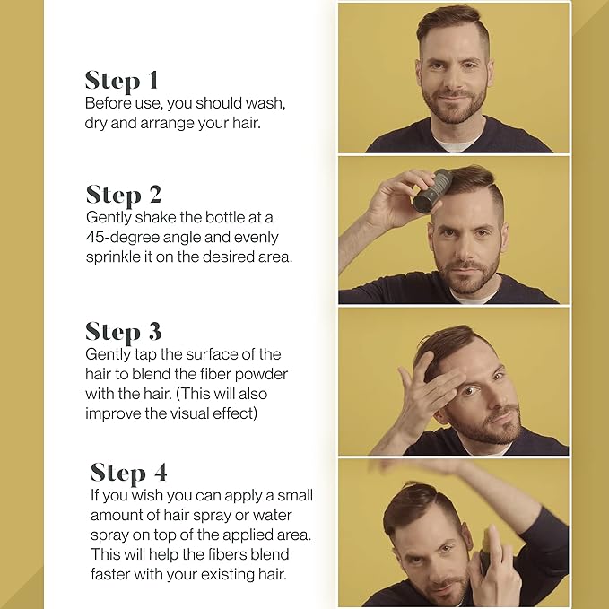 Alfy Hair Fibers for Thinning Hair - Premium-Grade Keratin Hair Building Fibers for Men and Women - Hair Thickening Fibers to Help Conceal Existing Bald Spots - (28g, Medium Brown)
