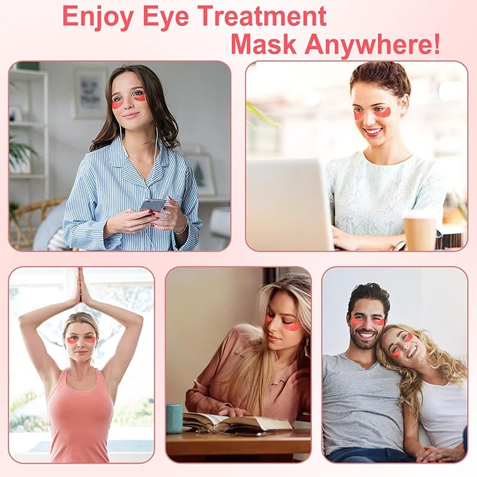 LAVONE Eye Mask - 30 Pairs Red Pomegranate Under Eye Patches Skin Care Products - Eye Masks Skincare for Dark Circles and Puffiness, Reduce Wrinkles, Eye Bags and Fine Lines, for Women and Man