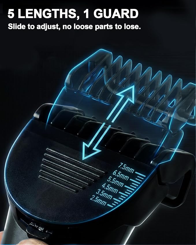 Manscaper for Men, Groin Trimmer for Men and Women, Body Hair Trimmer and Ball Trimmer with Light, Pubic Hair Shaver, Manscape Kit, 7 Precisions, Waterproof Wet / Dry Grooming, 240 Minutes Shaving