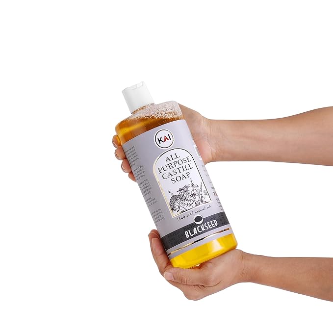 Black Seed Liquid Castile Soap; Concentrated and All-Purpose; Use for All Natural Body Wash, Face Cleanser, Hair Shampoo, Hands, Dishes, Laundry, Floors, and Pets; 32 Ounce (1 Pack)