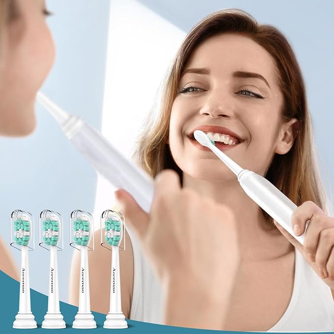 Aoremon Toothbrush Replacement Heads for Philips Sonicare C2 Electric Toothbrush Heads fit for Phillips Sonicare Protectiveclean 4100 5100 6100 5300 9900 Brush Head for G2 C1 G3 W, 10 Count