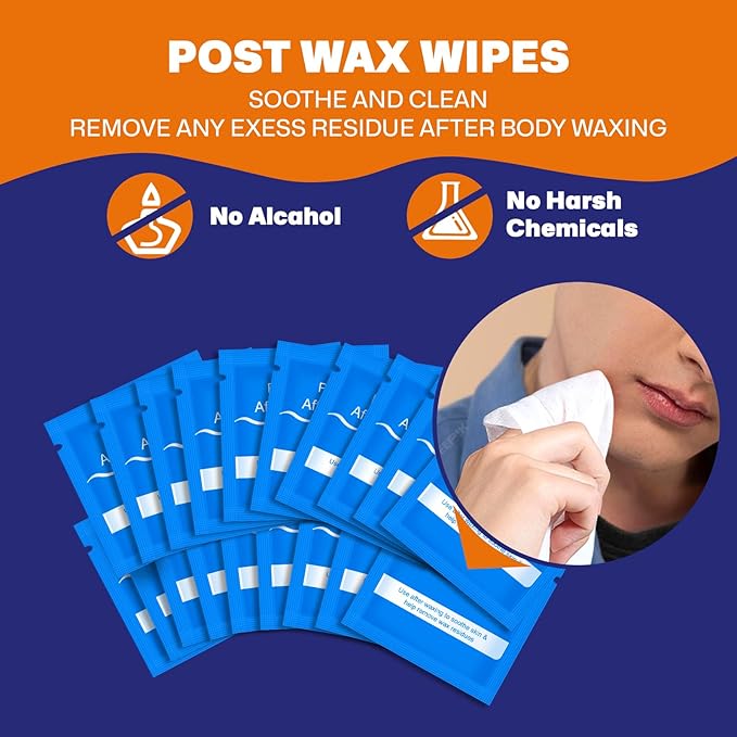 Super Nose & Ear Waxing Kit |100g Wax, 30 Applicators | Ear & Nose Hair Removal for Men & Women | No Microwave Needed | Includes Balm Wipes, Mustache Guards | Pain-Free Hair Remover, Long-Lasting