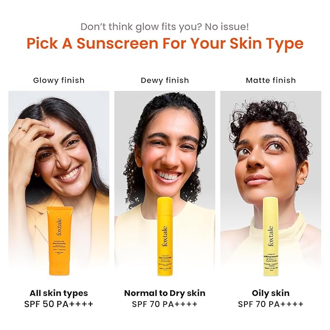 Fox.tale SPF 70 PA++++ Dewy Finish Sunscreen with Niacinamide | Lightweight, Non-Greasy, No White Cast | Broad Spectrum Sun Protection | For All Skin Types | 50 mL