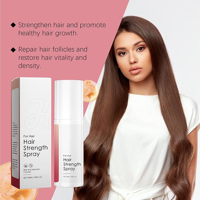 50ml Hair Strength Spray - Promotes Healthy Hair Growth, Repairs Follicles, Deeply Nourishes Scalp & Hair, Reduces Breakage, With Glycerin & Tocopherol