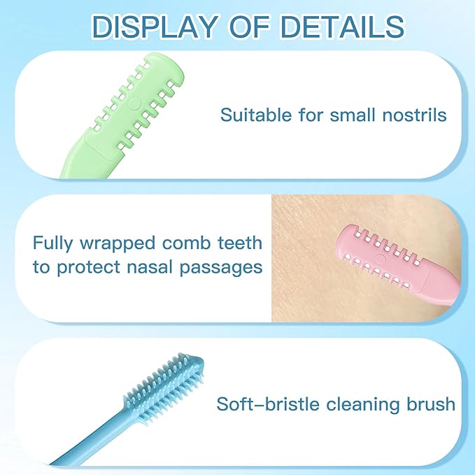 15Pcs 2-in-1 Nasal Hair Cutter,Double Sided Portable 360° Rotating Manual Nose Hair Trimmer Gifts for Men Women - Valenties Easter Mother's Day Father's Day