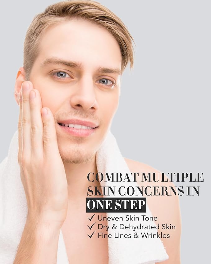(One-Shot Fluid, 6.1fl oz - Men's Comprehensive Skincare, Travel Essentials. Moisturized, Revitalized Skin by LG Beauty. Aloe Vera, Niacinamide, Natural Extracts.