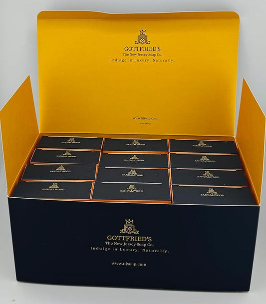 Sandalwood, Handcrafted Soap, sandalwood are expertly polished, Moisturizing Bar Soap For Men (12 Pack)