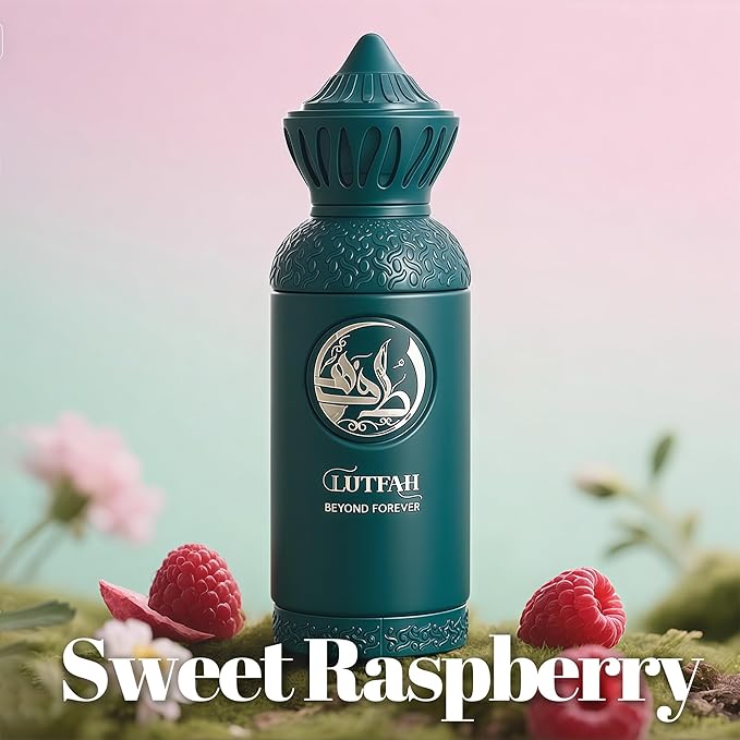 Lutfah Men Cologne 80ml | Eau de Parfum with Raspberry, Leather & Vetiver | Fresh Woody Fragrance Long-Lasting Luxury Scent Perfume for Men (Beyond forever)