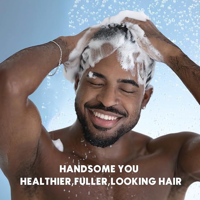 Biotin Hair Growth Shampoo for Men: Natural Mens Thickening Shampoo for Hair Loss and Thinning Hair, Infused Rosemary Oil Tea Tree Oil and Mint, Sulfate Free and Color Safe, 10.15 fl.oz