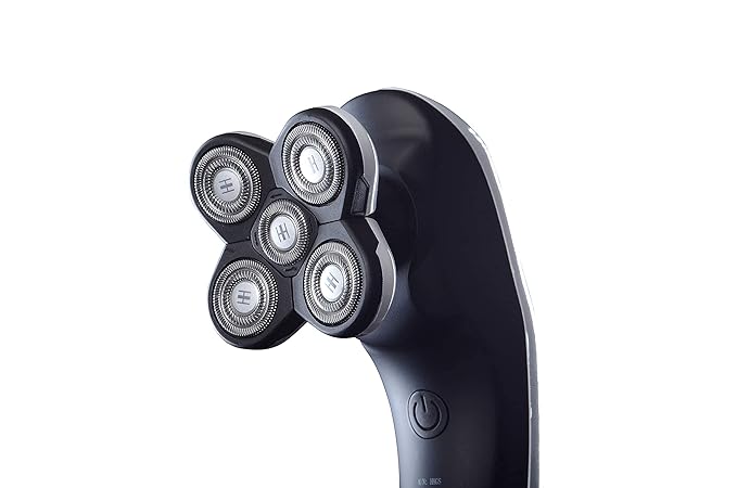 Ghost Shaver Electric Razor - Wet/Dry 5 Head Cordless USB/C Type Plug Rechargeable Rotary Shaver