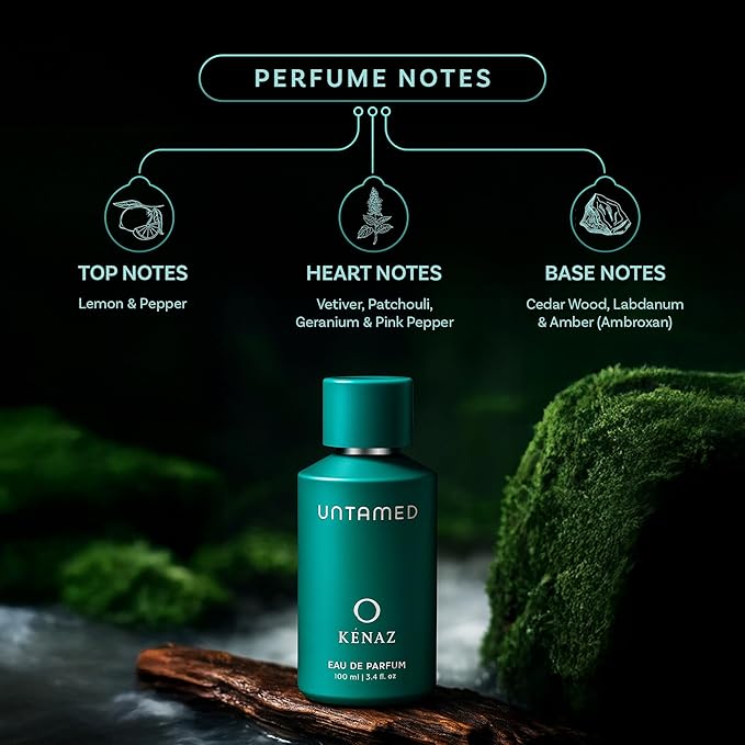 UNTAMED | Men's Fragrance | Perfume for Men | Aquatic top note | 100 ml pack | 3.4 Fl. Oz. | Fresh, Aromatic, and Fougere fragrance | Gift for Men | Eau de Parfum EDP