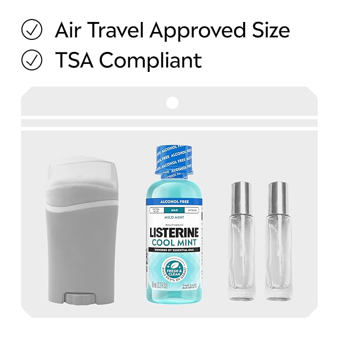 Listerine Cool Mint Alcohol-Free Mild Mouthwash, Oral Rinse Kills 99.9% of Germs that Cause Bad Breath, Less Intense Taste, Mild Mint Flavor, 3.2 fl. oz