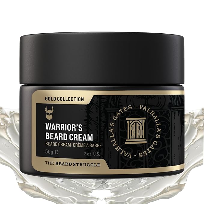 Beard Cream by Beard Struggle-Valhalla's Gates Beard Butter Moisturizer & Softener for Men-Hydrated with Avocado & Jojoba Oils-Beard & Mustache Growth Cream 50g