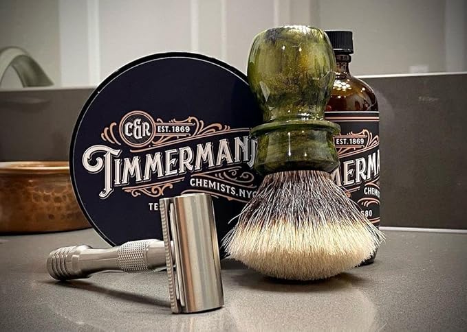 WhollyKaw Shaving Soap | Luxury Dense, Rich & Creamy Lather Tallow Wet Shave Puck Notes of Oud and Woods, Cashmeran, Cedarwood, Musk, Patchouli | Grooming and Skincare for Men 4 oz - Timmermann Black