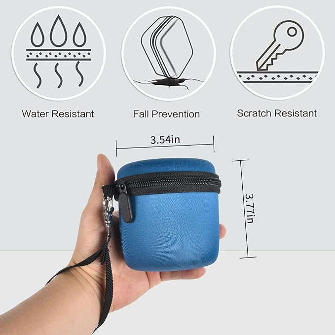 Head Shaver Case Compatible with for Microtouch/for SOLIMPIA/for Tustaw Men Shavers, Travel Electric Razor Storage Box with Zippered Mesh Pocket for Grooming Kit (Bag Only)