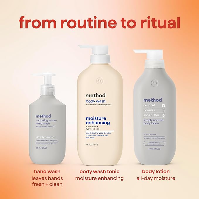 Method Body Wash, Instant Hydration Body Tonic - with notes of Lily, Sandalwood and Musk, 17 fl oz