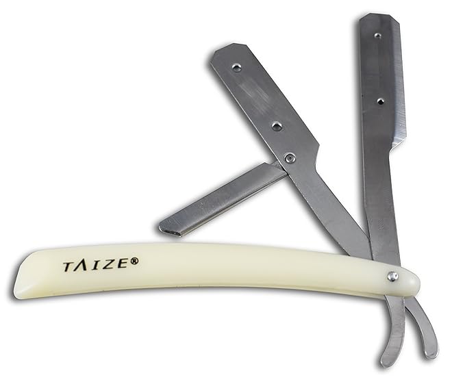 TAIZE - Straight Edge Razors - Professional Barber - Japanese Stainless Steel - Pearl - 5''
