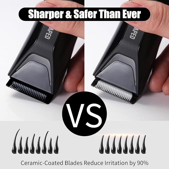 Professional Replacement Blade for Manscaped The Lawn Mower 5.0 Ultra Trimmer, Groin Hair Trimmer Ceramic Blade Head Refill with Metal Guard, Fit for Manscaped Lawn Mower 5.0 Ultra Replacement Blades