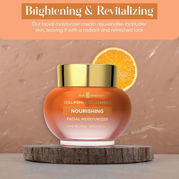 Collagen & Vitamin C Moisturizer - Brightens Skin, Reduces Fine Lines & Wrinkles - Anti-Aging, Dermatologist Tested, Clean Beauty, Korean Skin Care - 1.69 FL.OZ.