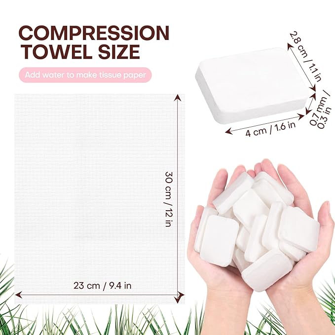 Disposable Face Towel 20 Count Compressed Towel Tablets 12×9 Inch Washcloths for Facial Cleansing Skincare Routine Hotel Stay Bathroom Gym Workout Camping Hiking Portable Travel Cloths (Pink)