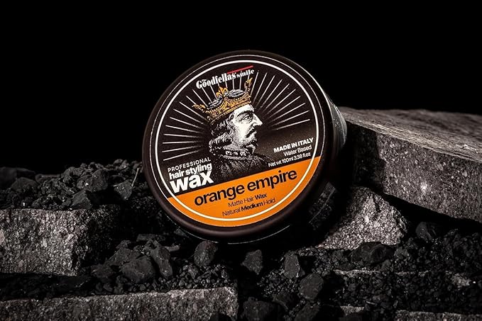 The Goodfellas' smile Hair Wax Pomade, Matte with Medium Hold Formula, 100ml, Made in Italy (Orange Empire/Orange & Citrus)