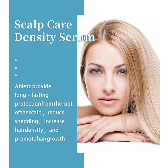 30ml Scalp Care Density Serum for Hair Growth – Reduces Hair Shedding, Thickens Thin Hair & Strengthens Roots with Natural Pea Extract, Collagen & Vitamin E