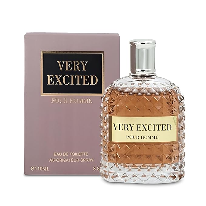 Men's Cologne Very Excited- Eau De Toilette Spray Perfume Fresh Scent 3.4 Fl Oz Daily Used
