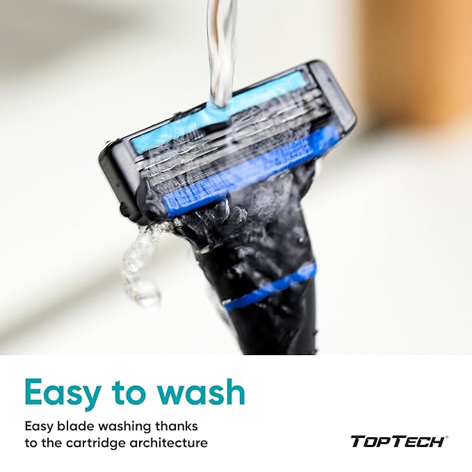 Razor 3 for Men - Replaceable Cartridges for Manual Shaving Razor - 3-Blade Technology Refills - Fits Gillette Mach3 - Soft Shave Sharp Blades - Cost-effective Refill (20 refills)