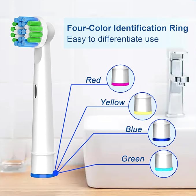 Replacement Toothbrush Heads Compatible with Braun Oral B, 20 Pack Professional Electric Brush Heads for Oral B Replacement Heads Refill Pro 1000/1500/4000/7000/8000/9600 Etc.