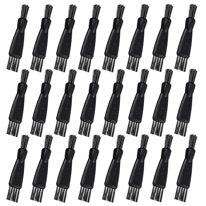 24PCS Men's Electric Shavers Cleaning Brush Double-Sided Shavers Brush Hair Brush Cleaner Tool Tiny Multi-Function Beard Brush Kit