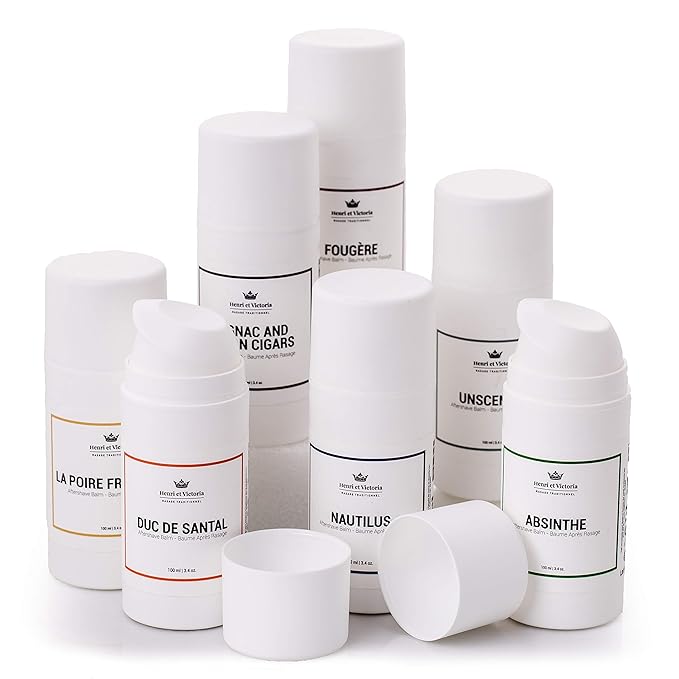 HENRI ET VICTORIA After Shave Balm for Men | Post Shave Balm - Unscented | Made by Skilled Artisans | Prevents and Cures Razor Burns | 3,4 oz