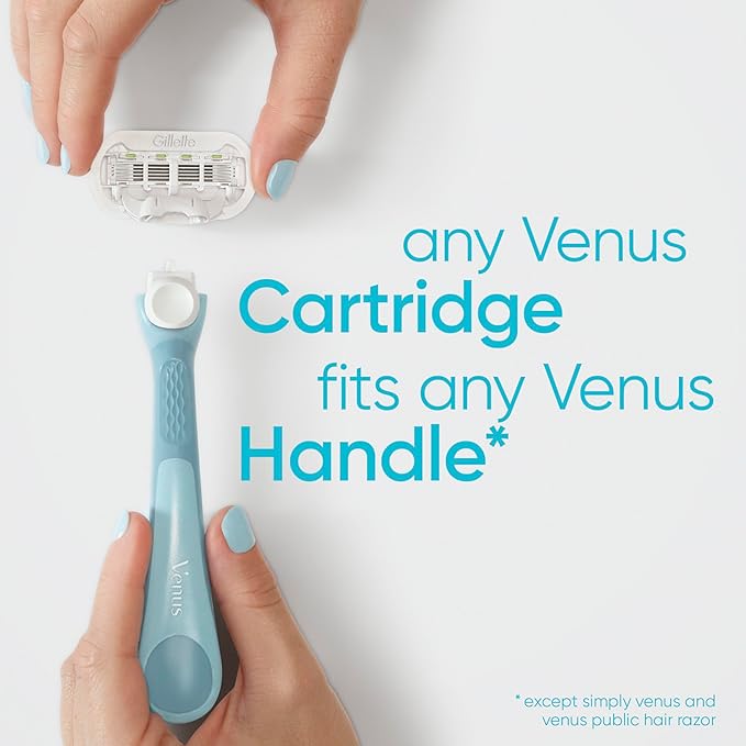 Gillette Venus Womens Razor Blade Refills, Venus Extra Smooth 4 Count and Venus Deluxe Smooth Sensitive 2 Count, 6 Total Refills, Holiday Gifts for Women