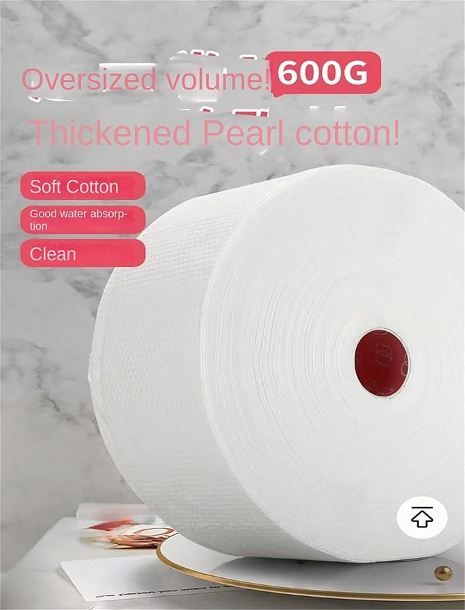Men Women Multifunctional Cotton Cloth Roll Dry Wipes Facial Cloths Towel Towelettes Drying Facial Tissue Makeup Remover Care (Off White,one size)