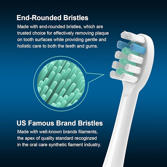 6 Pack Toothbrush Replacement Heads Compatible with WaterPik Sonic Fusion 2.0, FitMount Flossing Brush Head Fit for Water-Pic SF-01 SF-02 and 2.0 SF-03 SF-04