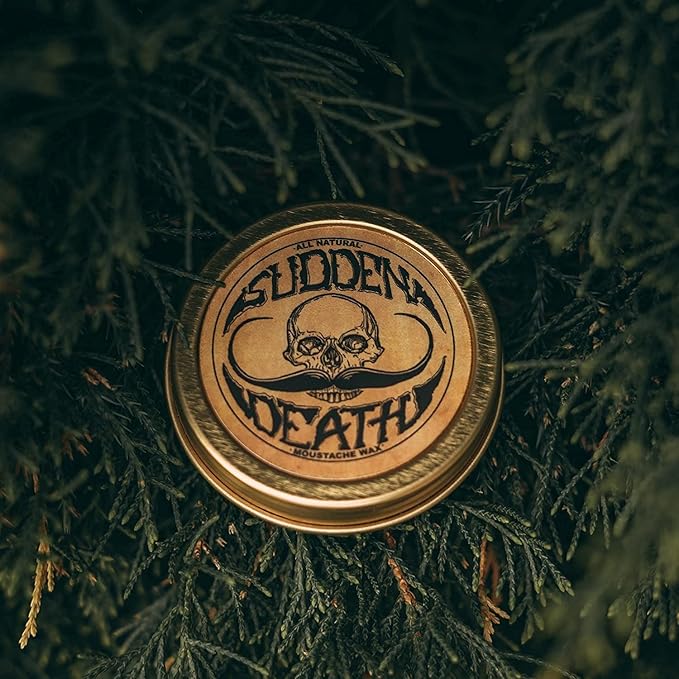 THE VINTAGE GROOMING CO. Sudden Death & Black Magic Sudden Death No Heat Needed Mustache Wax Set