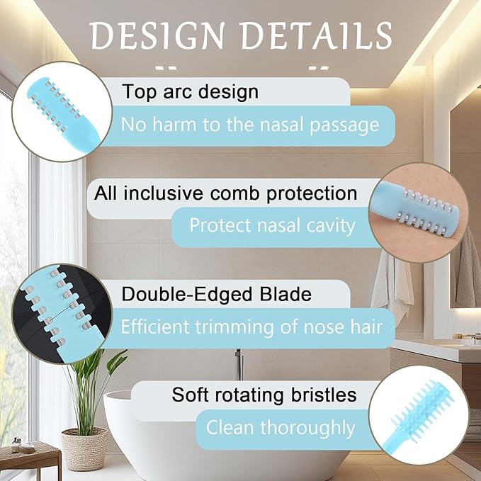 5Pcs 2-in-1 Nose Hair Trimmer for Men Women: 2026 New Portable Double Sided 360° Rotating Nasal Hair Cutter for Women Home Travel (Multicolor)