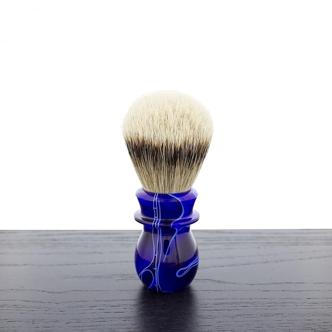 West Coast Shaving Marble Collection Shaving Brush, Admiral Blue, 26mm