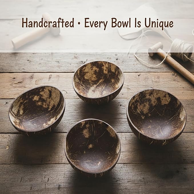 Natural Coconut Shell Shaving Soap Bowl – Handcrafted Shaving Mug & Cup for Men, Naturally Odor-Free, Lightweight, Built for Durability, Perfect for Bowl Shaving & Wet Shave