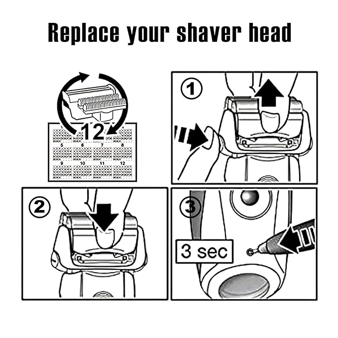 70S Series 7 Replacement Head for Braun Series 7 Foil Shaver Replacement Heads for Braun Series 7 Replacement Compatible with Series 7 Shavers 70s 720,750CC, 760CC,790CC,9565 Foil Shaver（2Pack ）