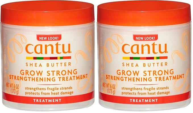 Cantu Grow Strong Strengthening Treatment with Shea Butter, 6 oz (Packaging May Vary) (Pack of 2)