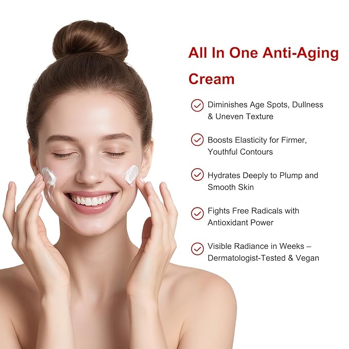 Skincare All In One Anti-Aging Cream, Sensitive Skin Hydrating Face Cream, Treatment Face Moisturizer Anti Aging Face Cream, Suit For Men And Women 2.7 Fl.Oz