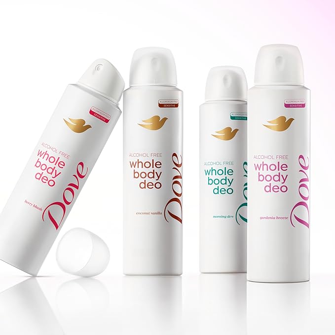 Dove Whole Body Deo Alcohol Free Deodorant Spray for Women Gardenia Breeze 4 oz